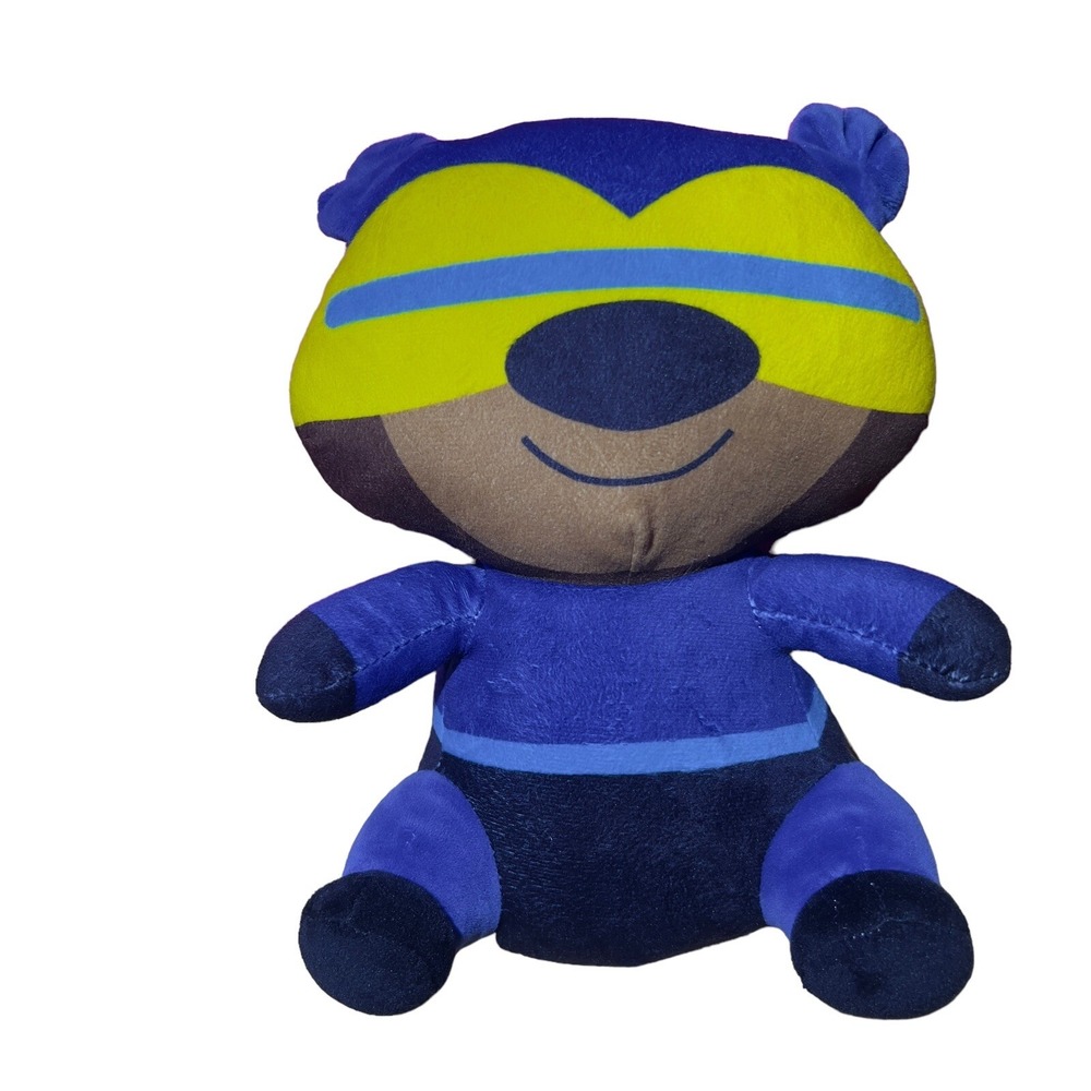 Kellytoy Sugar Loaf Super Hero 10" Plush Bear Stuffed Animal Toy Blue Yellow